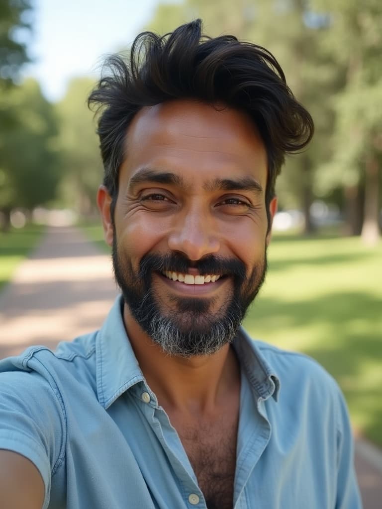 outdoor selfie
